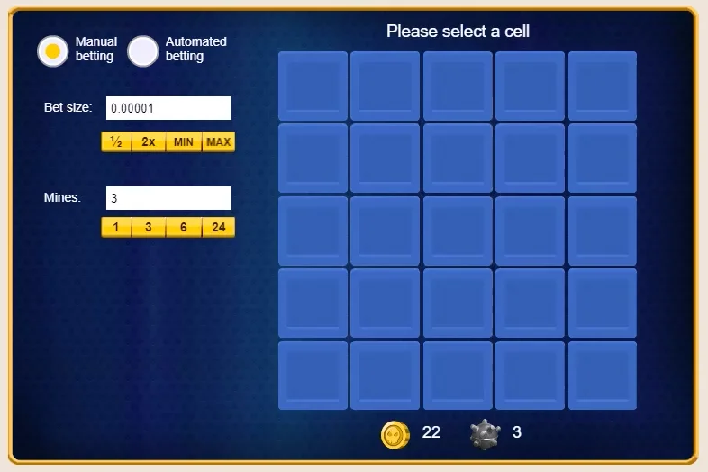 Mines Crash Game 5x5 Grid Strategy