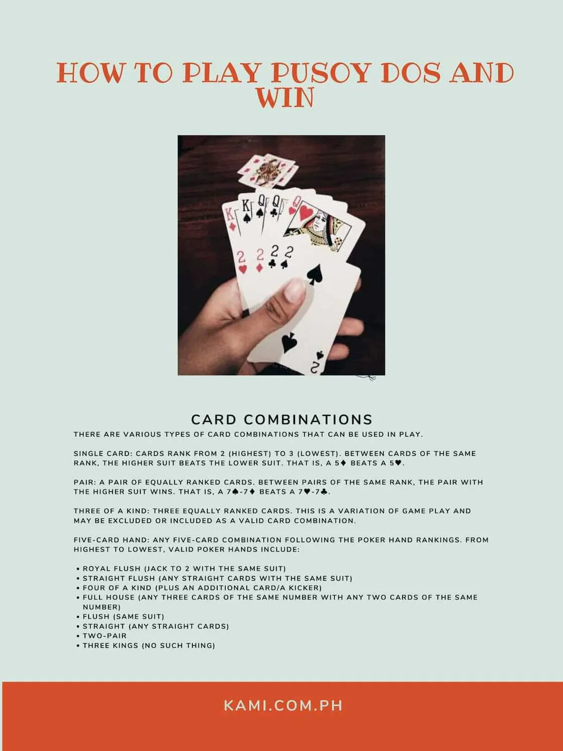 Pusoy Dos Card Game